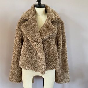 BCBGMaxAzaria jacket with detachable faux fur